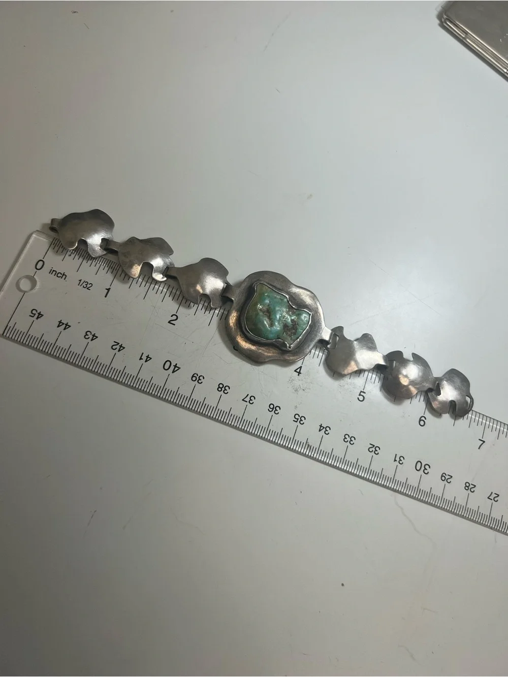 Sterling Silver Bracelet with Turquoise Stone - Picture 13 of 16